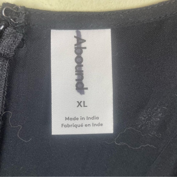 NWOT Abound Black Floral Skater Zip Fit & Flare Dress Sz XL - Picture 5 of 12